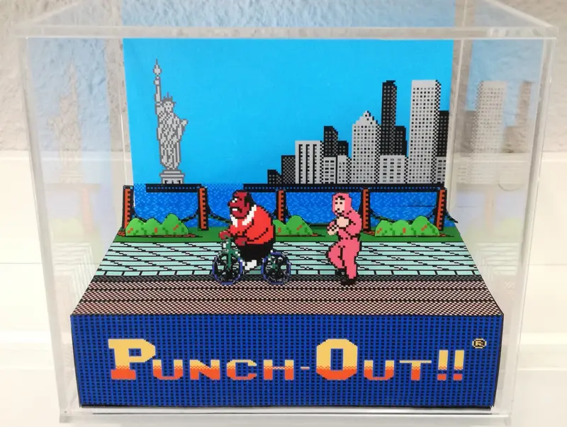 Punch Out Training Cubic Diorama 1