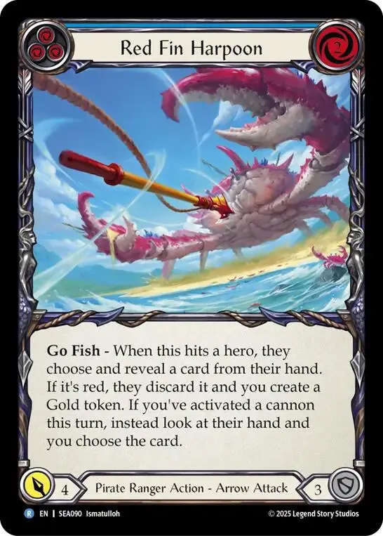 Red Fin Harpoon [Sea090] (High Seas)  Rainbow Foil 1