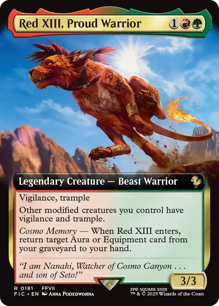 Red Xiii, Proud Warrior (Extended Art) [Final Fantasy Commander] 1