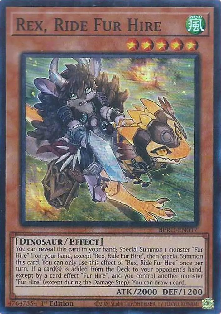 Rex, Ride Fur Hire [Bpro-En017] Super Rare 1