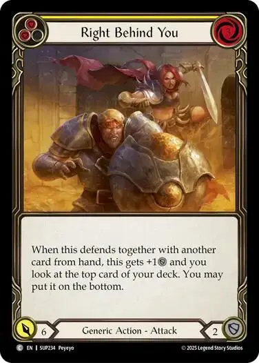 Right Behind You (Yellow) [Sup234] (Super Slam)  Rainbow Foil 1