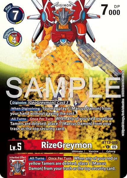 Rizegreymon [Bt13-015] (Alternate Art) [Advanced Booster Digimon Generation] 1