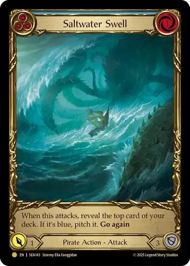 Saltwater Swell (Blue) (Treasure) [Sea143] (High Seas)  Cold Foil 1