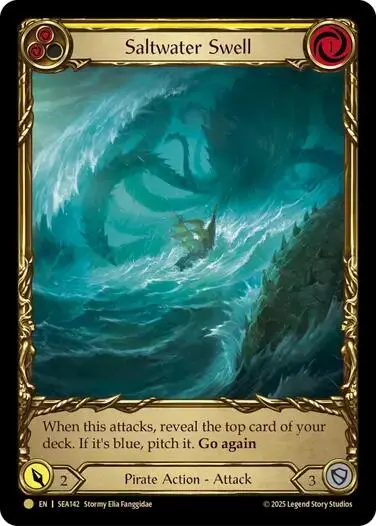 Saltwater Swell (Yellow) (Treasure) [Sea142] (High Seas)  Cold Foil 1