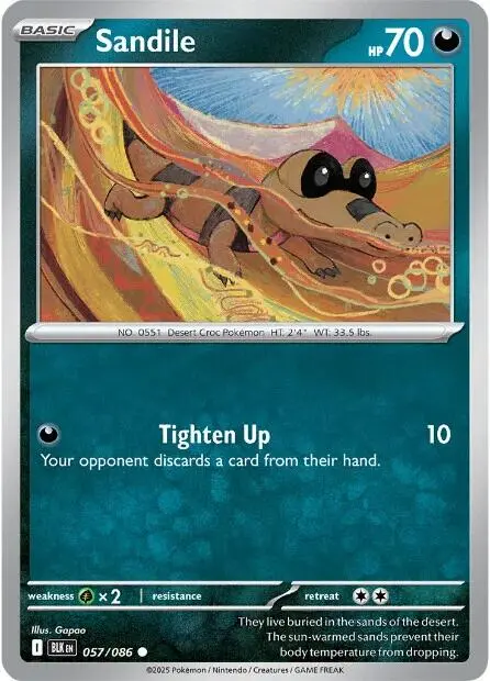 Sandile (057/086) [Scarlet & Violet: Black Bolt] 1