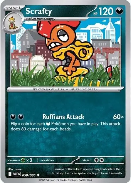 Scrafty (058/086) [Scarlet & Violet: White Flare] 1
