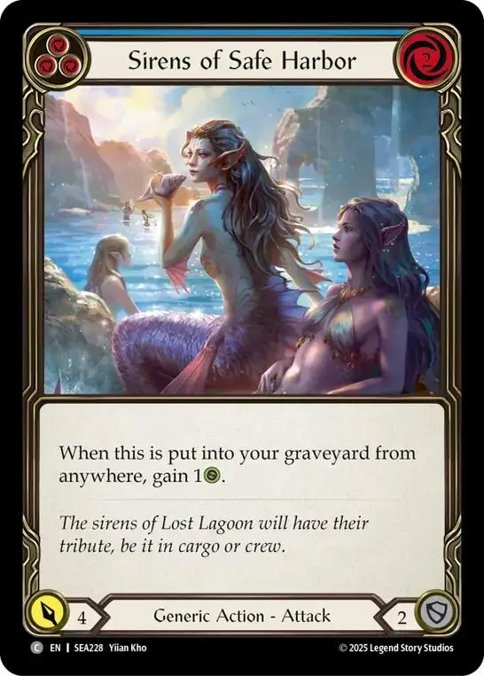 Sirens Of Safe Harbor (Blue) [Sea228] (High Seas)  Rainbow Foil 1