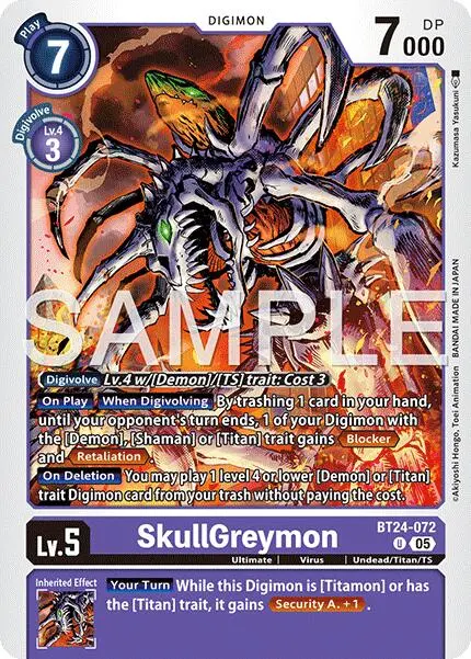 Skullgreymon [Bt24-072] [Time Stranger] 1