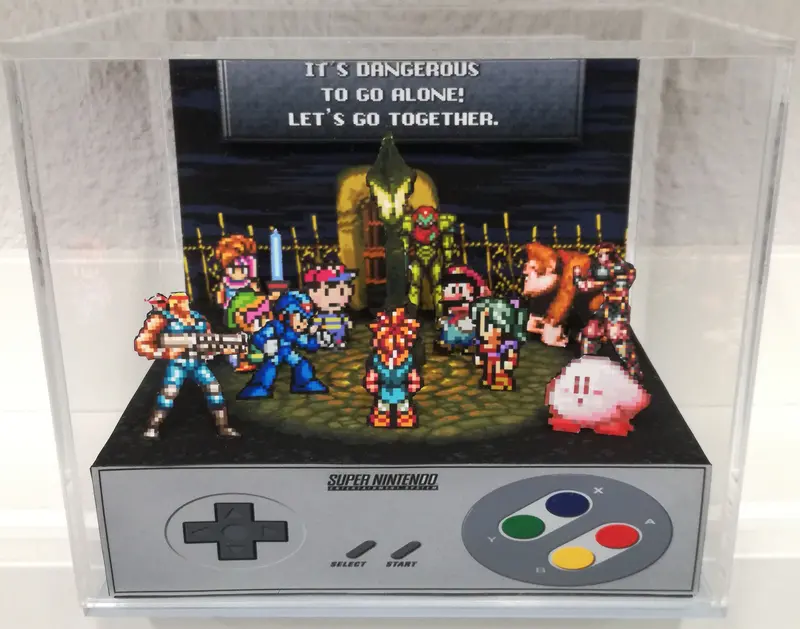 Snes Characters Cubic Diorama 1