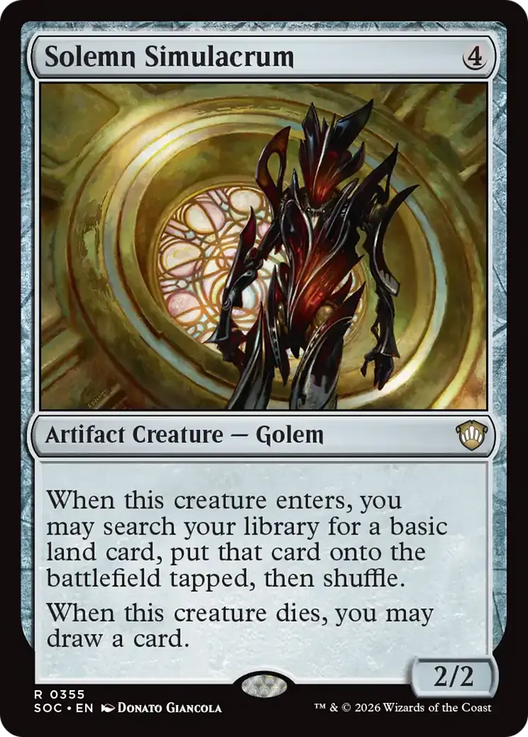 Solemn Simulacrum [Secrets Of Strixhaven Commander] 1