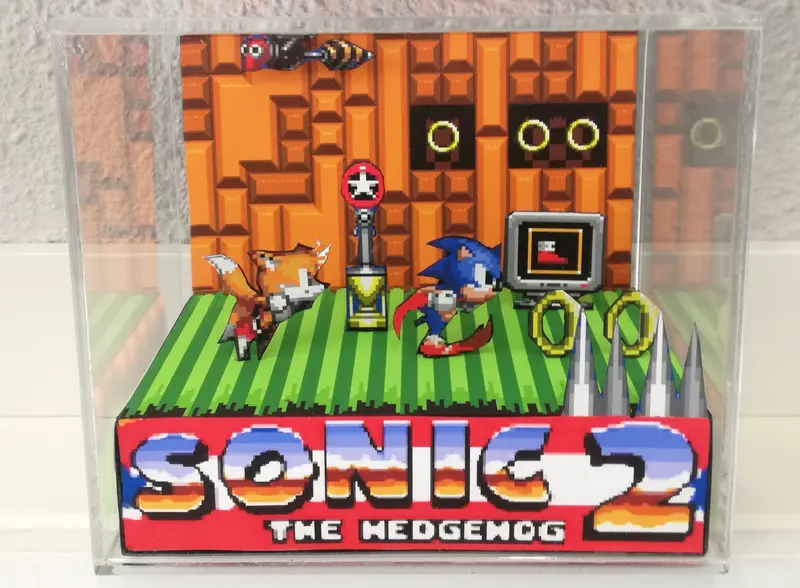 Sonic 2 Cubic Diorama 1