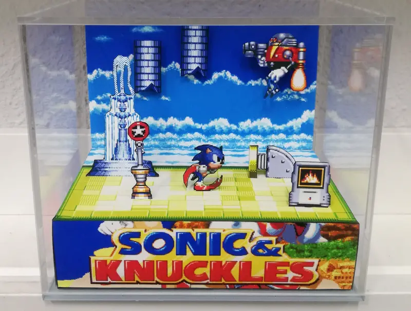 Sonic & Knuckles Sky Sanctuary Cubic Diorama 1