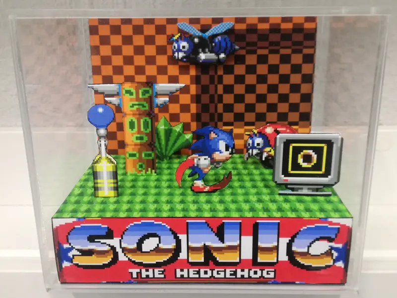 Sonic The Hedgehog Cubic Diorama 1