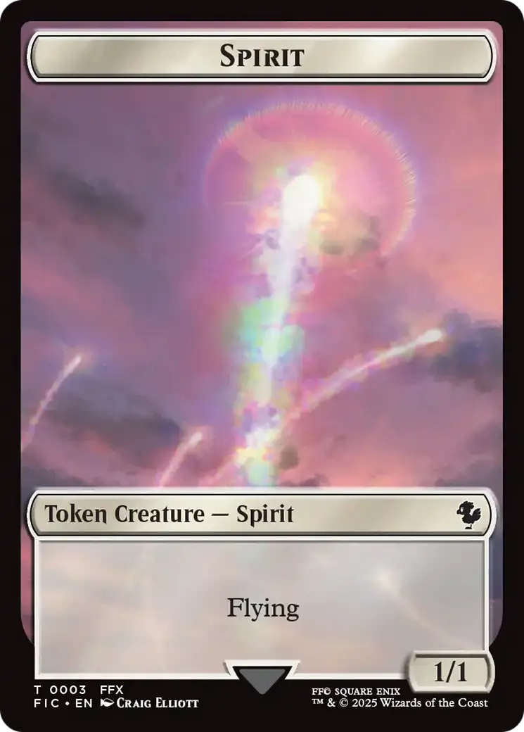 Spirit // Hero (0003) Double-Sided Token [Final Fantasy Commander Tokens] 1