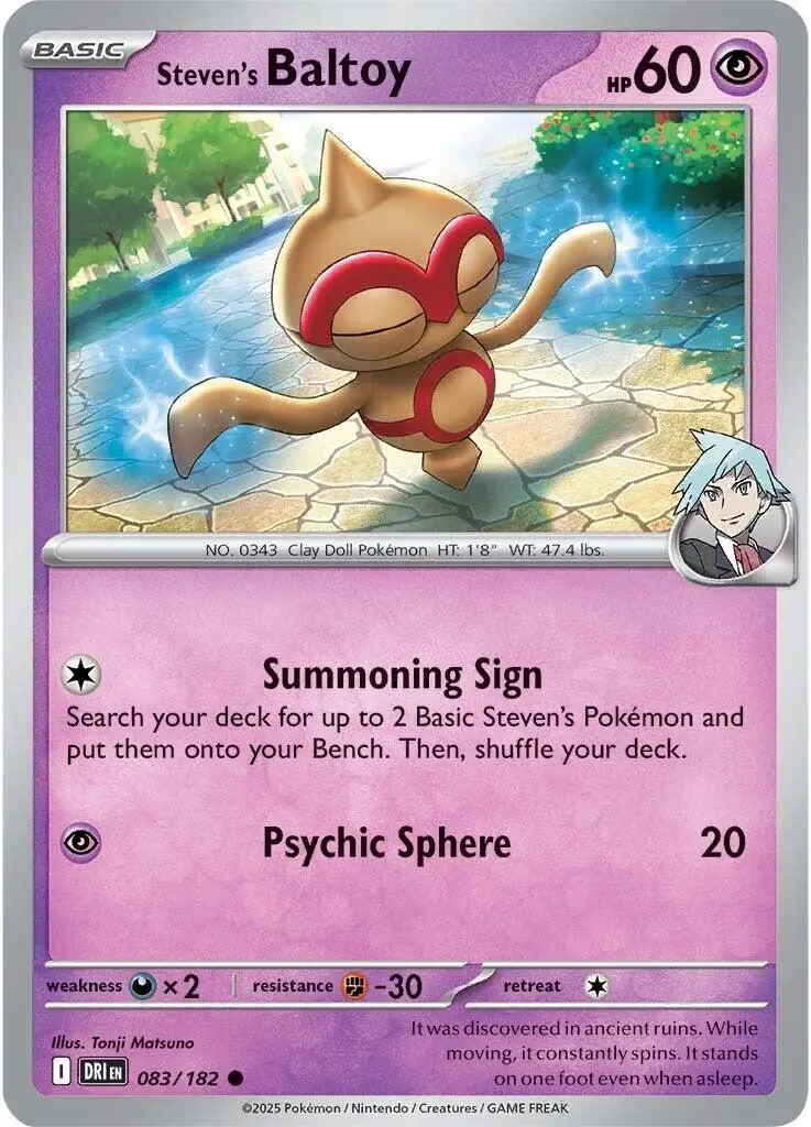 Steven's Baltoy (083/182) [Scarlet & Violet: Destined Rivals] 1
