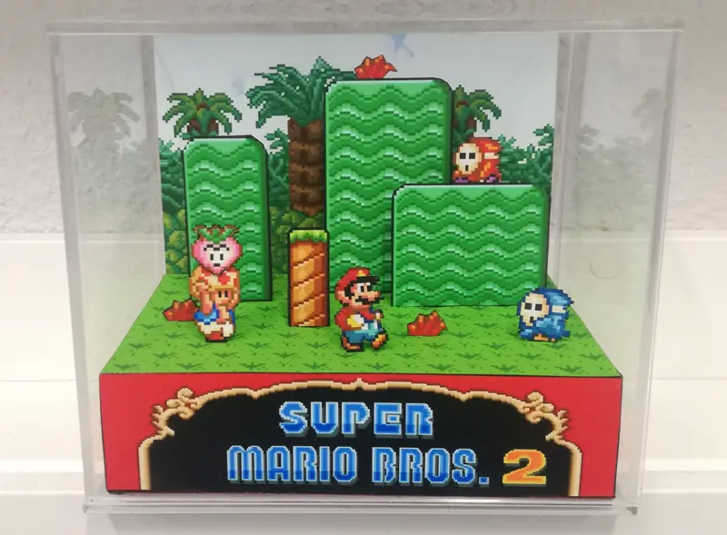 Super Mario 2 All-Stars Cubic Diorama 1