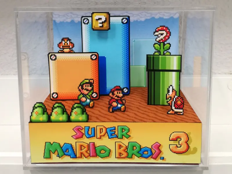 Super Mario 3 All-Stars Cubic Diorama 1