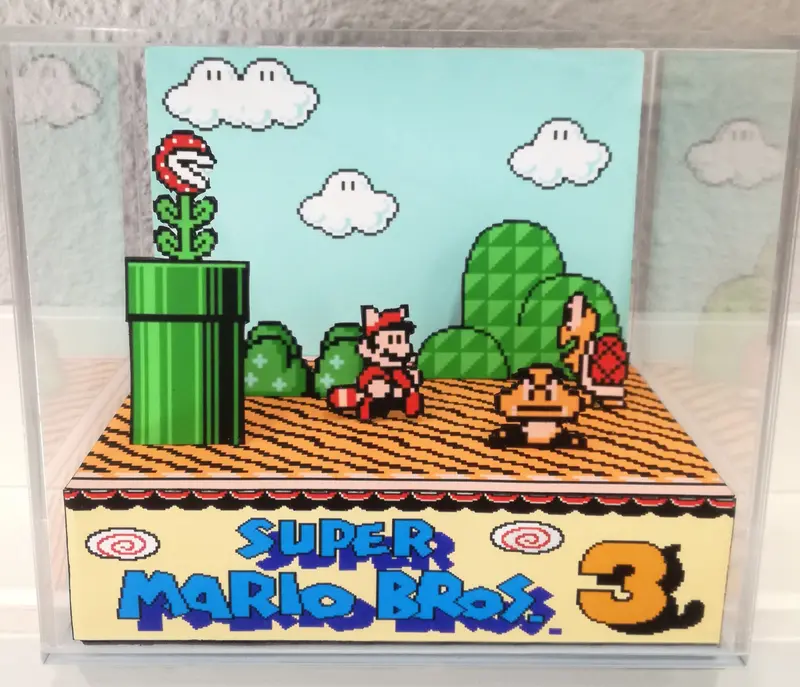 Super Mario 3 Cubic Diorama 1