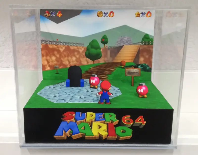 Super Mario 64 Cubic Diorama 1