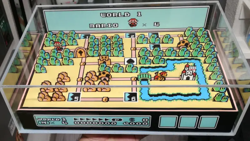 Super Mario Bros 3 Map Mega Cube Diorama 1