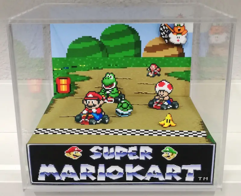 Super Mario Kart Cubic Diorama 1