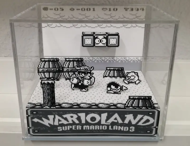 Super Mario Land 3 Wario Land Cubic Diorama 1