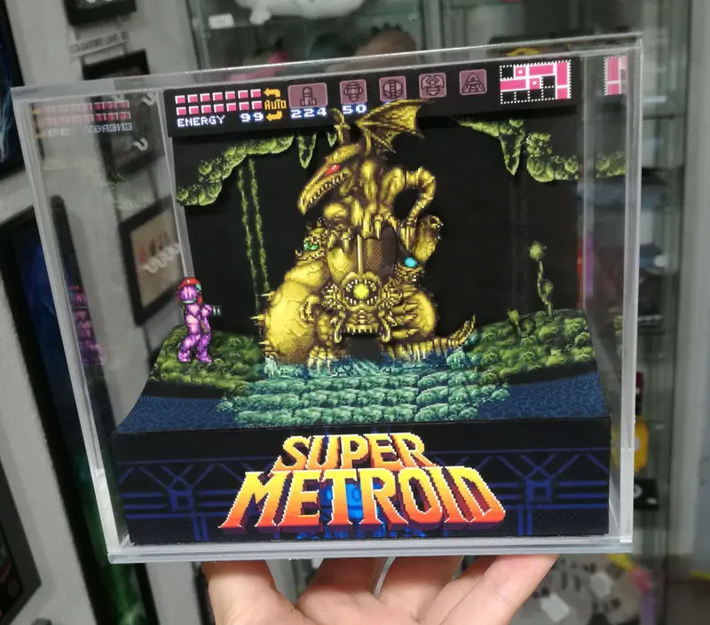 Super Metroid Golden Statue Cubic Diorama 2