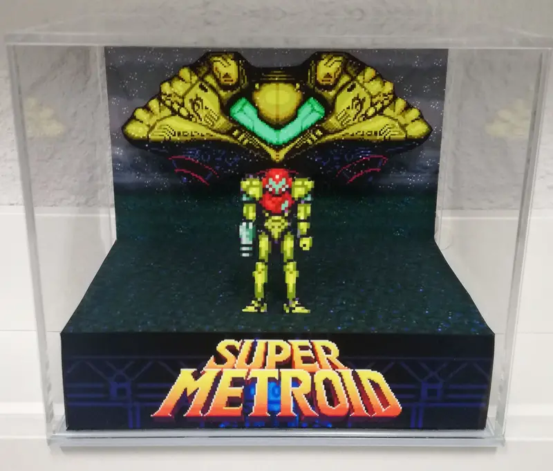 Super Metroid Ship Cubic Diorama 1