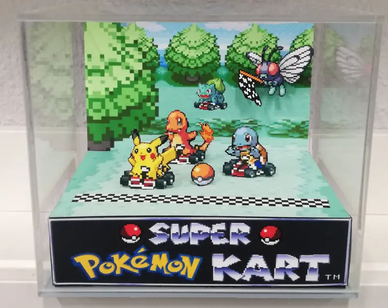 Super Pokemon Kart Cubic Diorama 1