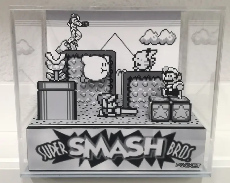 Super Smash Bros Game Boy Cubic Diorama 1