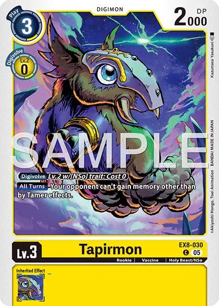 Tapirmon [Ex8-030] (Reprint) [Advanced Booster Digimon Generation] 1