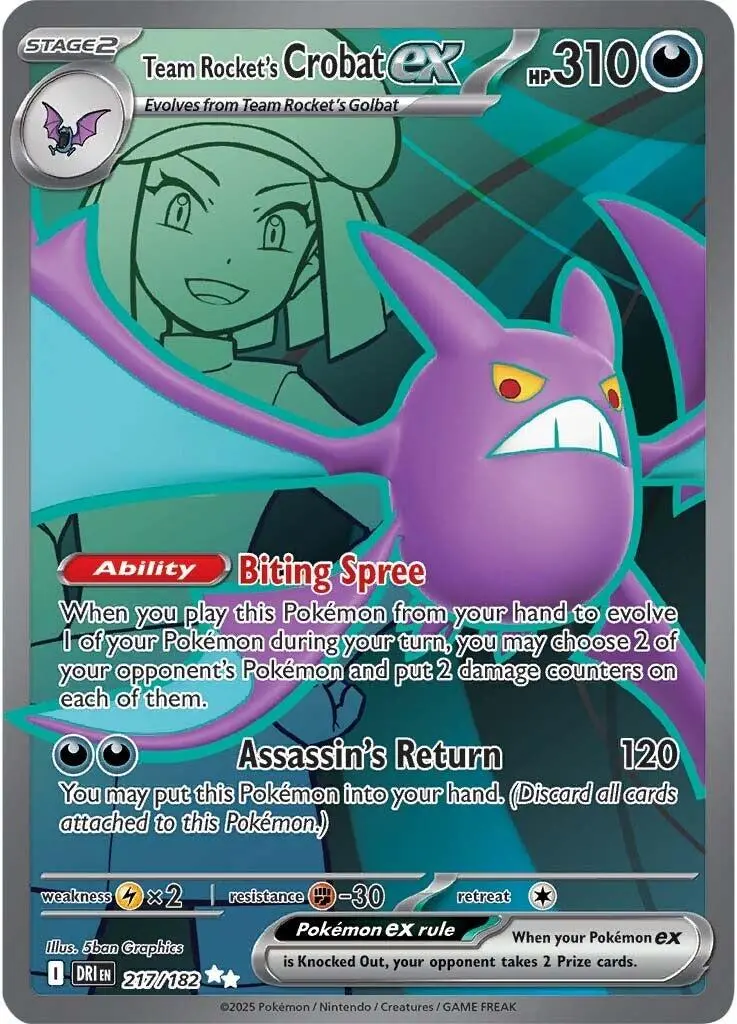 Team Rocket's Crobat Ex (217/182) [Scarlet & Violet: Destined Rivals] 1