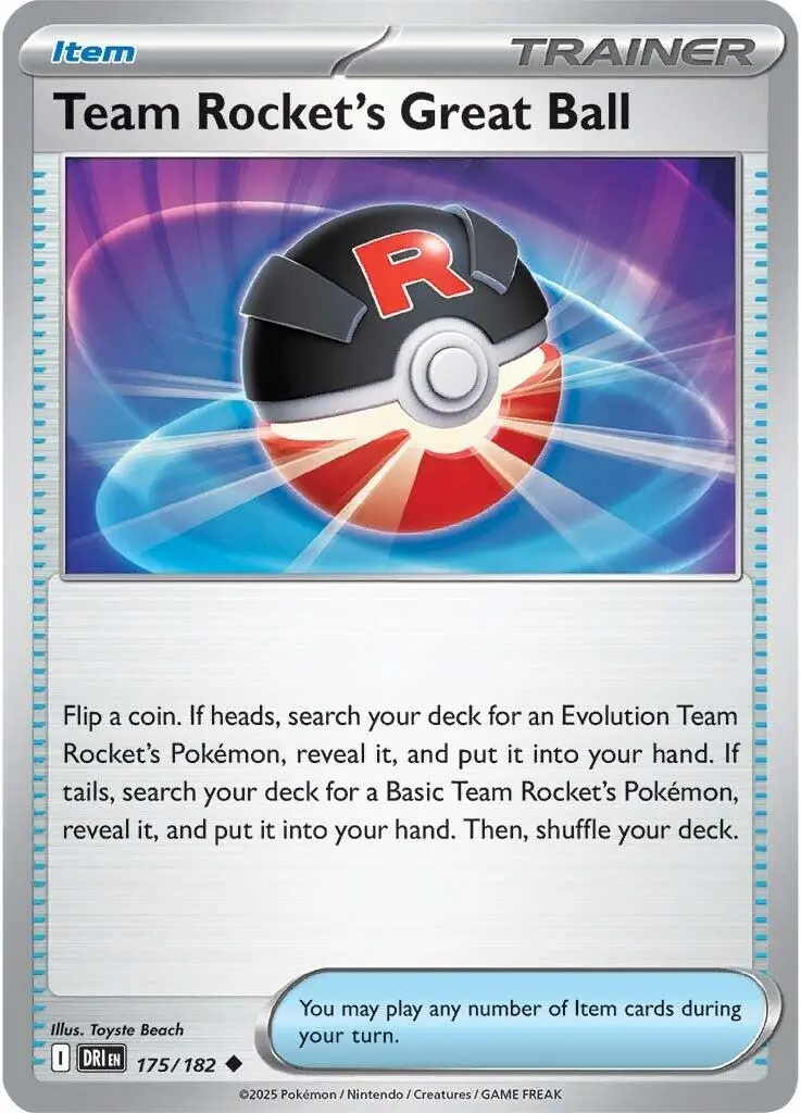 Team Rocket's Great Ball (175/182) [Scarlet & Violet: Destined Rivals] 1