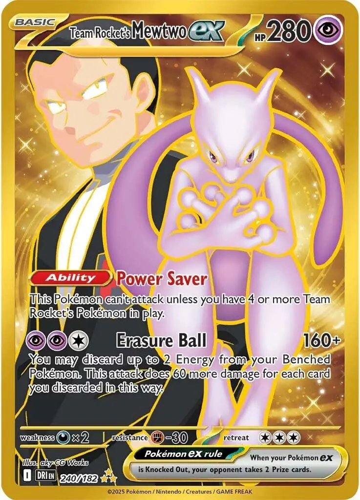 Team Rocket's Mewtwo Ex (240/182) [Scarlet & Violet: Destined Rivals] 1