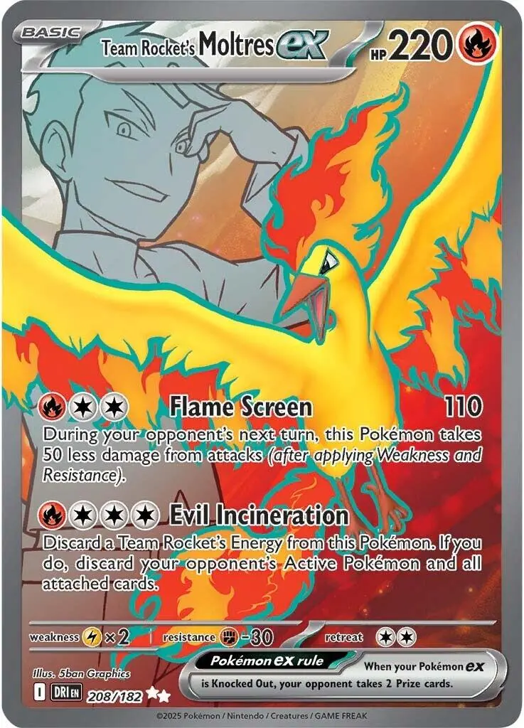 Team Rocket's Moltres Ex (208/182) [Scarlet & Violet: Destined Rivals] 1