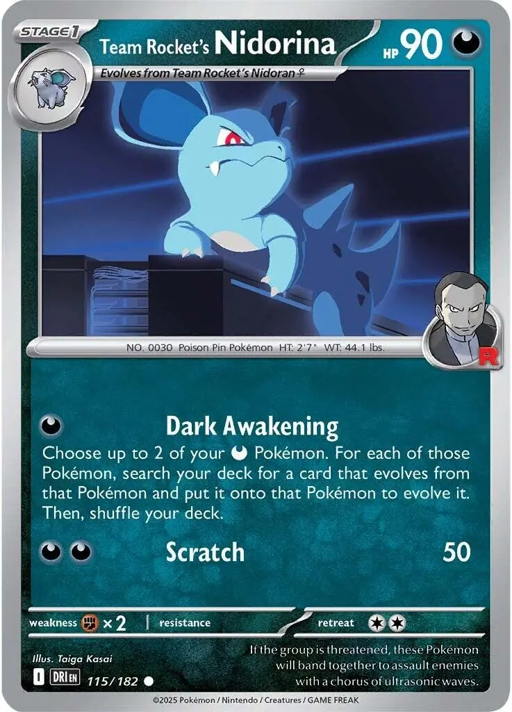 Team Rocket's Nidorina (115/182) [Scarlet & Violet: Destined Rivals] 1