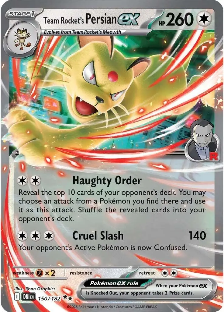 Team Rocket's Persian Ex (150/182) [Scarlet & Violet: Destined Rivals] 1