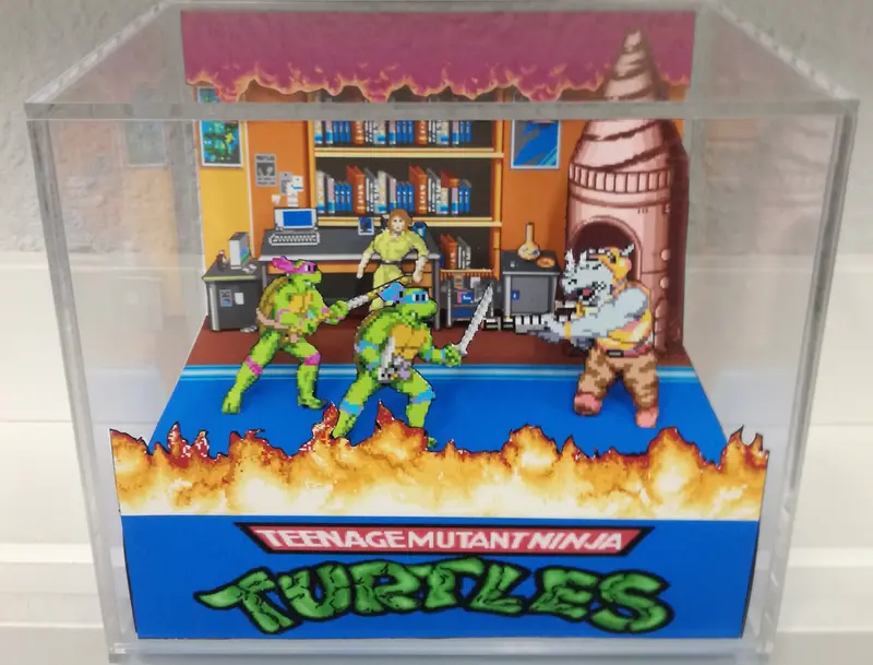 Teenage Mutant Ninja Turtles First Boss Cubic Diorama 1