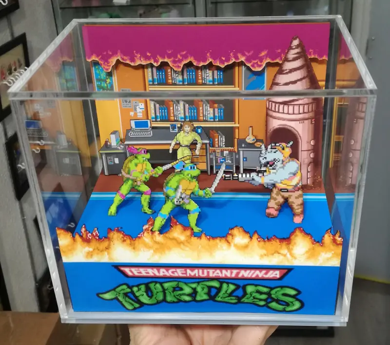 Teenage Mutant Ninja Turtles First Boss Cubic Diorama 2