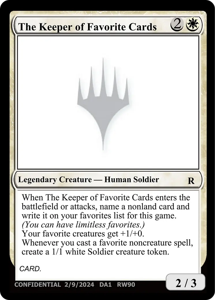 The Keeper Of Favorite Cards [Unknown Event] 1