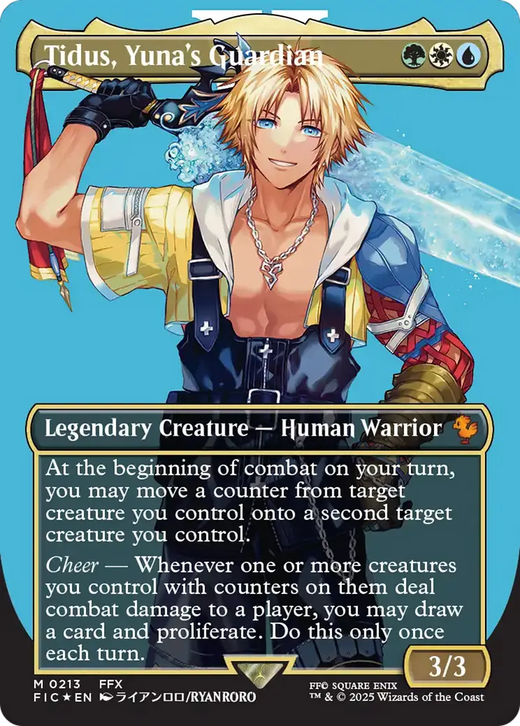Tidus, Yuna's Guardian (Borderless) (Surge Foil) [Final Fantasy Commander] 1