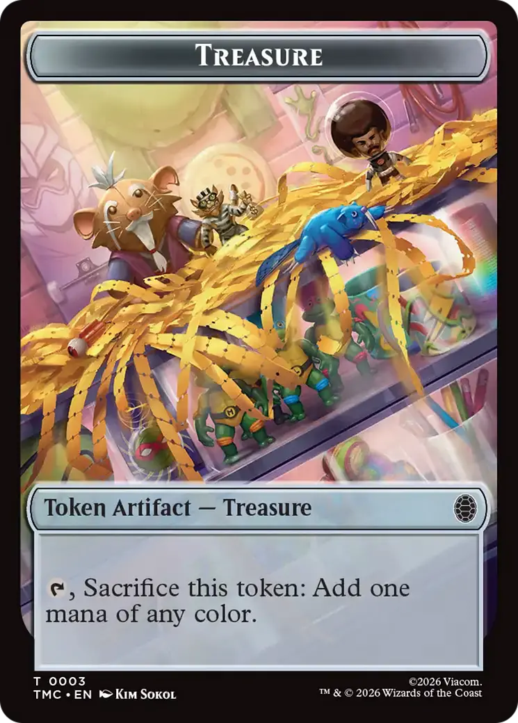 Treasure // Copy Double-Sided Token [Teenage Mutant Ninja Turtles Commander Tokens] 1