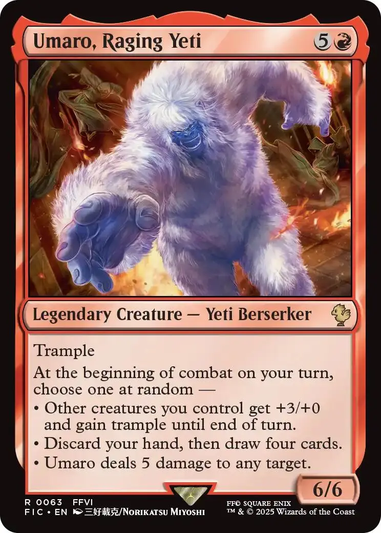 Umaro, Raging Yeti (Surge Foil) [Final Fantasy Commander] 1