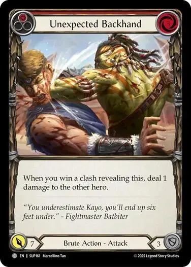 Unexpected Backhand (Red) [Sup161] (Super Slam)  Rainbow Foil 1
