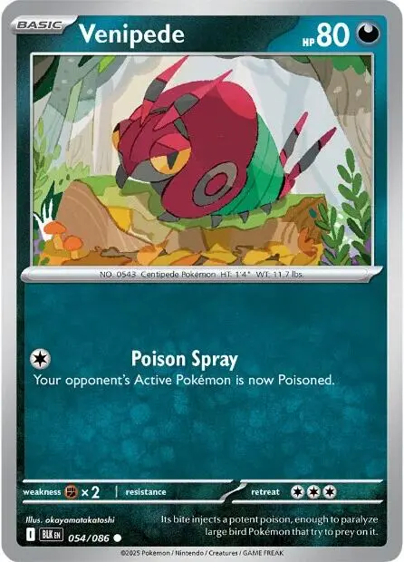 Venipede (054/086) [Scarlet & Violet: Black Bolt] 1