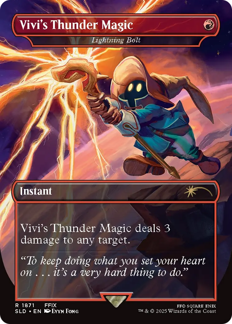 Vivi's Thunder Magic - Lightning Bolt (Rainbow Foil) [Secret Lair Drop Series] 1