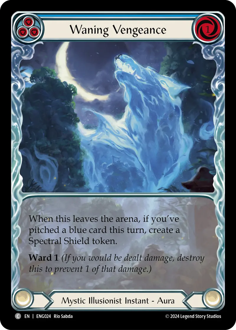 Waning Vengeance (Blue) [Eng024] (Part The Mistveil Enigma Blitz Deck) 1