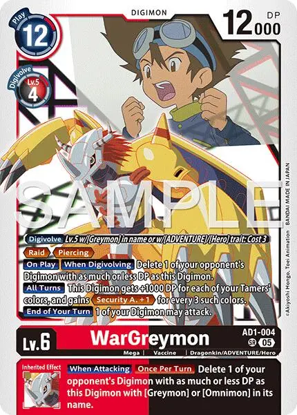Wargreymon [Ad1-004] [Advanced Booster Digimon Generation] 1