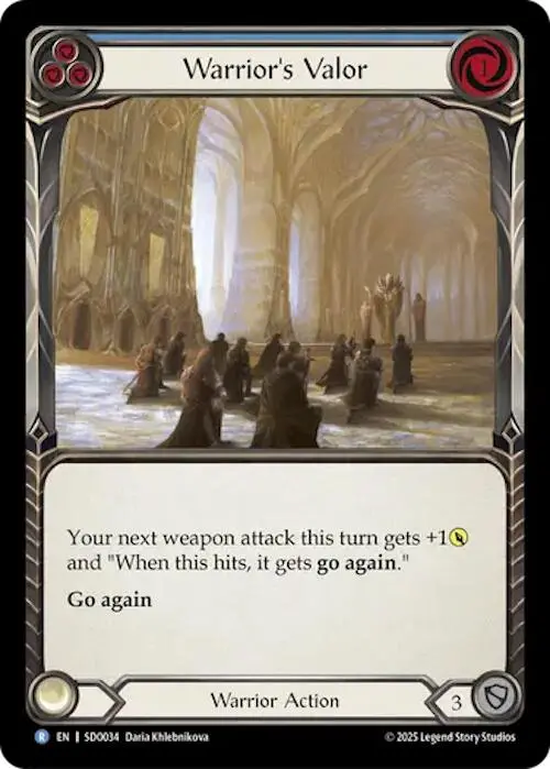 Warrior's Valor (Blue) (Regular) [Sdo034] (Gem Pack 2) 1