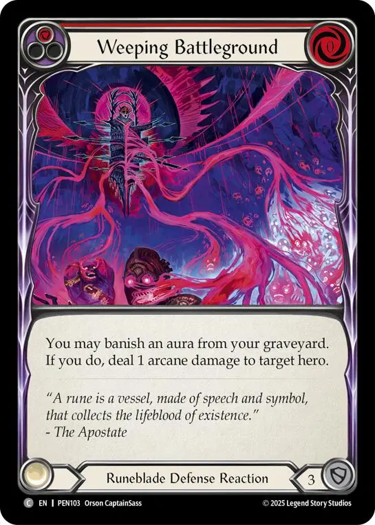 Weeping Battleground (Red) (Regular) [Pen103] (Compendium Of Rathe) 1